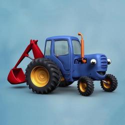 Синий трактор – Дед Мороз
